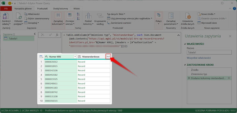 Знімок 15 — Як завантажити дані з MGBI API за допомогою Power Query у програмі Microsoft Excel