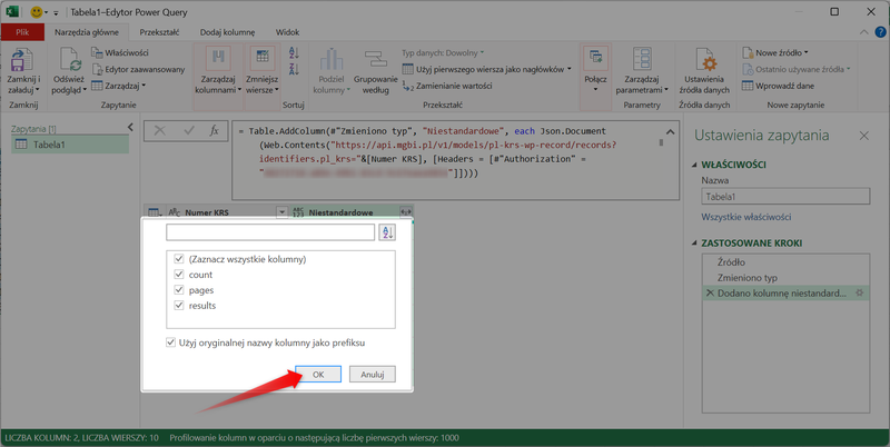 Знімок 16 — Як завантажити дані з MGBI API за допомогою Power Query у програмі Microsoft Excel